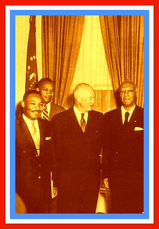 MLK meets with Eisenhower, A Phillip Randolph and Roy Wilkins at the White House