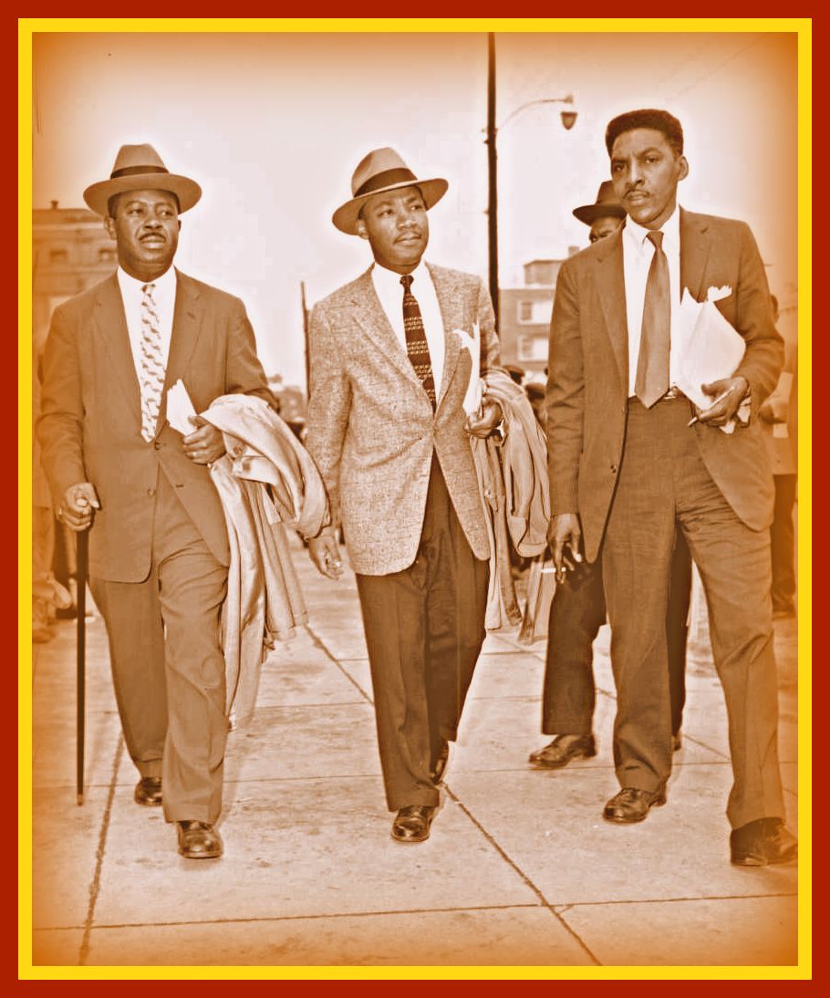 Ralph Abernathy, Martin Luther King Jr., and Bayard Rustin