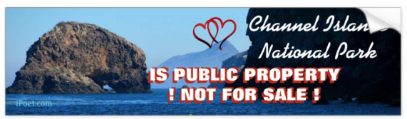 CHANNEL ISLANDS NATIONAL PARK is NOT FOR SALE