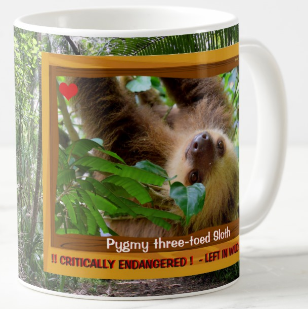 The 3-toed sloth endangered coffee mug