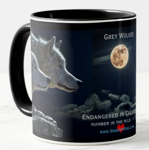 Endangered_Grey Wolf_coffee_mug