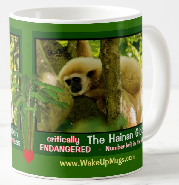 Endangered_Hainan Gibbonh_coffee_mug
